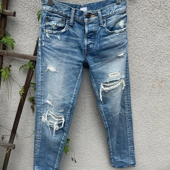 Moussy Bowie Tapered Jeans in Blue - Picture 8 of 16